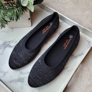 Comfort Knit Ballet Flats in Black
